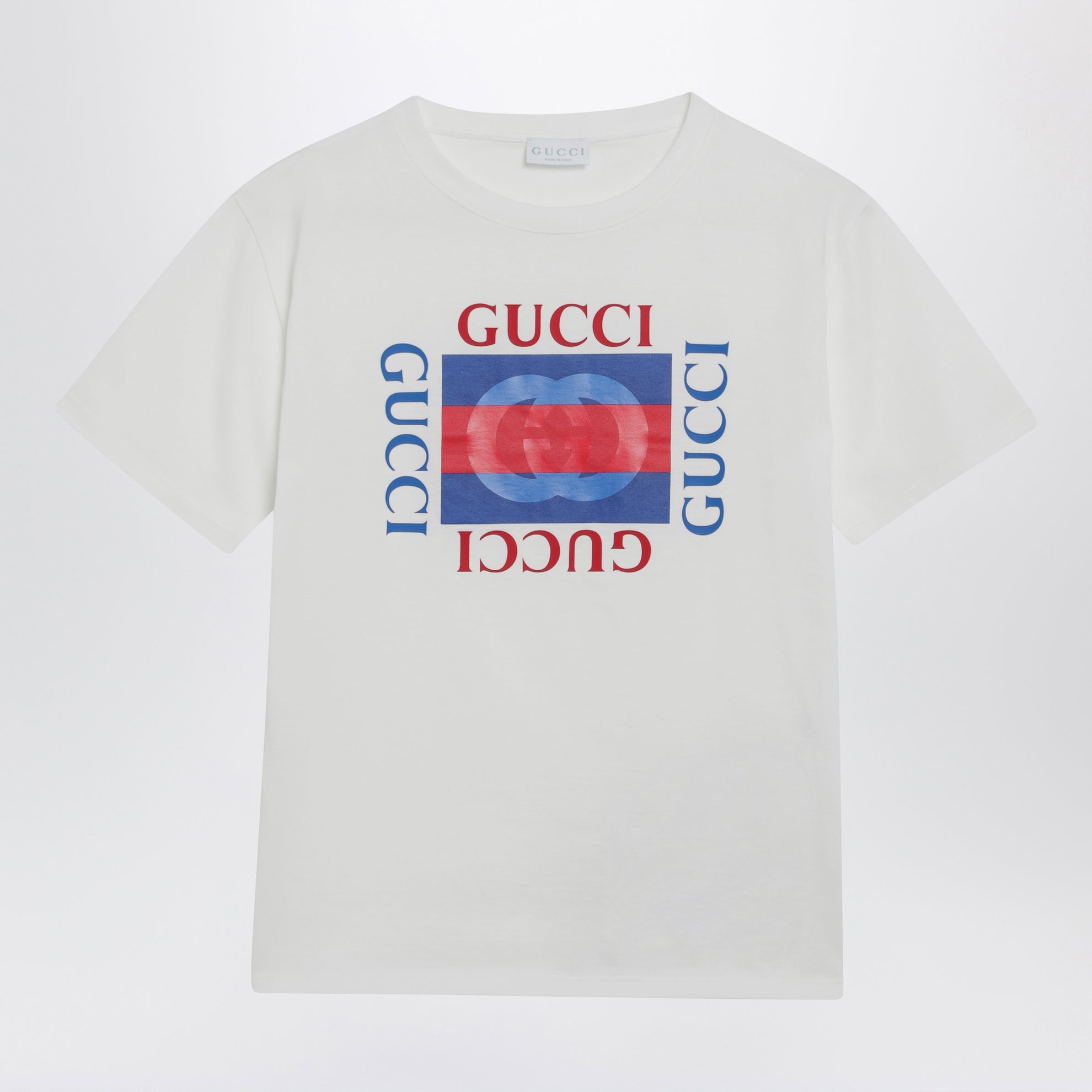 Weißes T-Shirt mit Logodruck