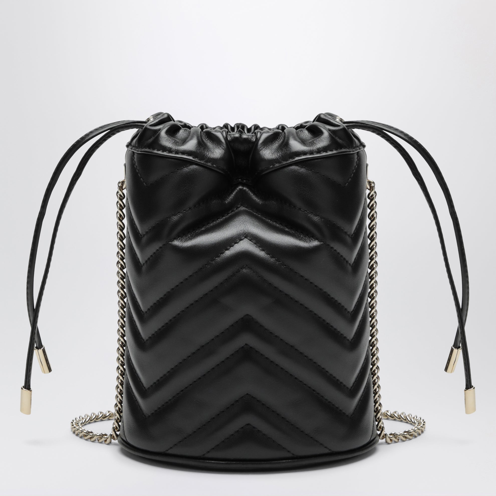 Borsa a secchiello GG Marmont nero misura piccola
