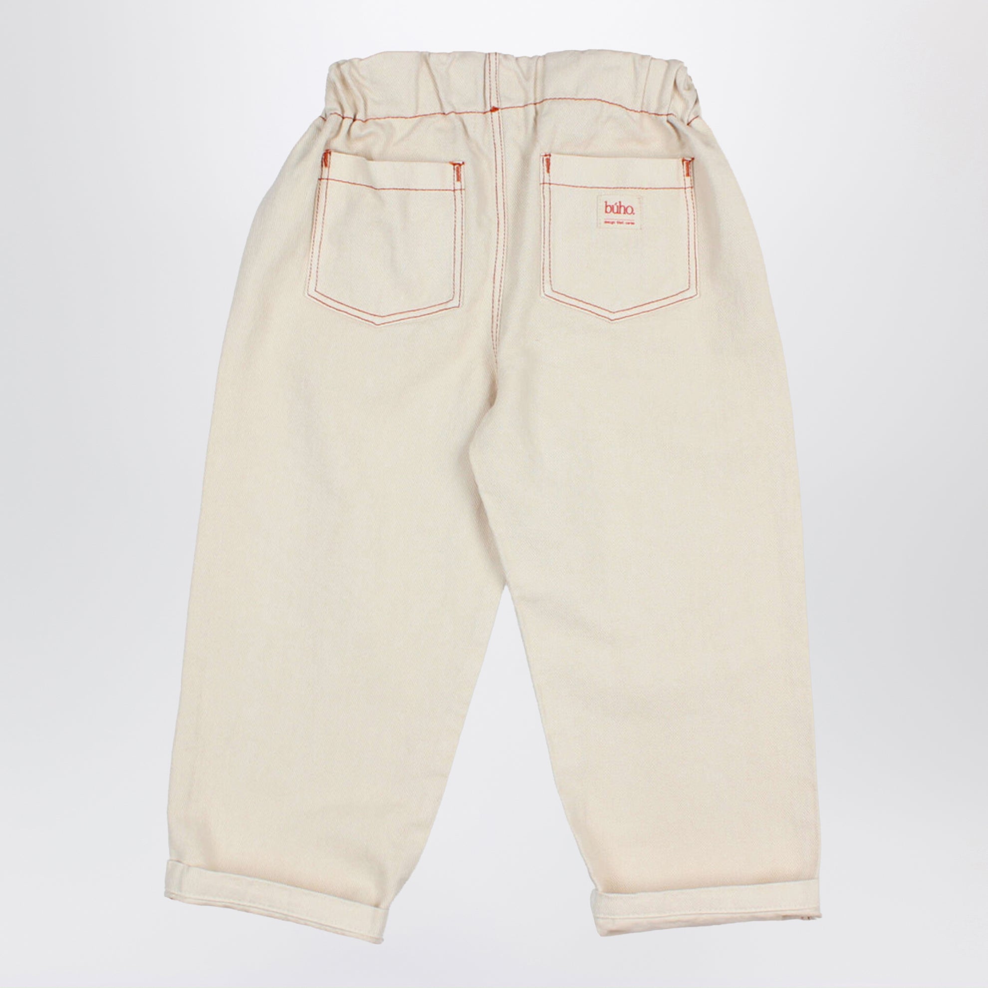Pantaloni color sabbia in misto cotone