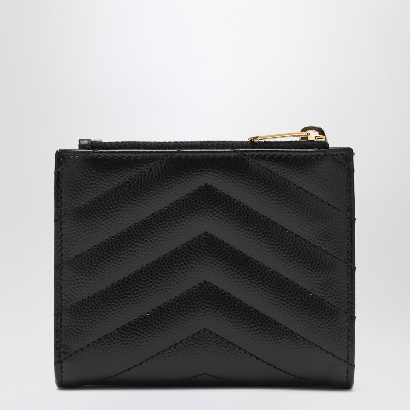 Black Cassandre matelassé bi-fold wallet