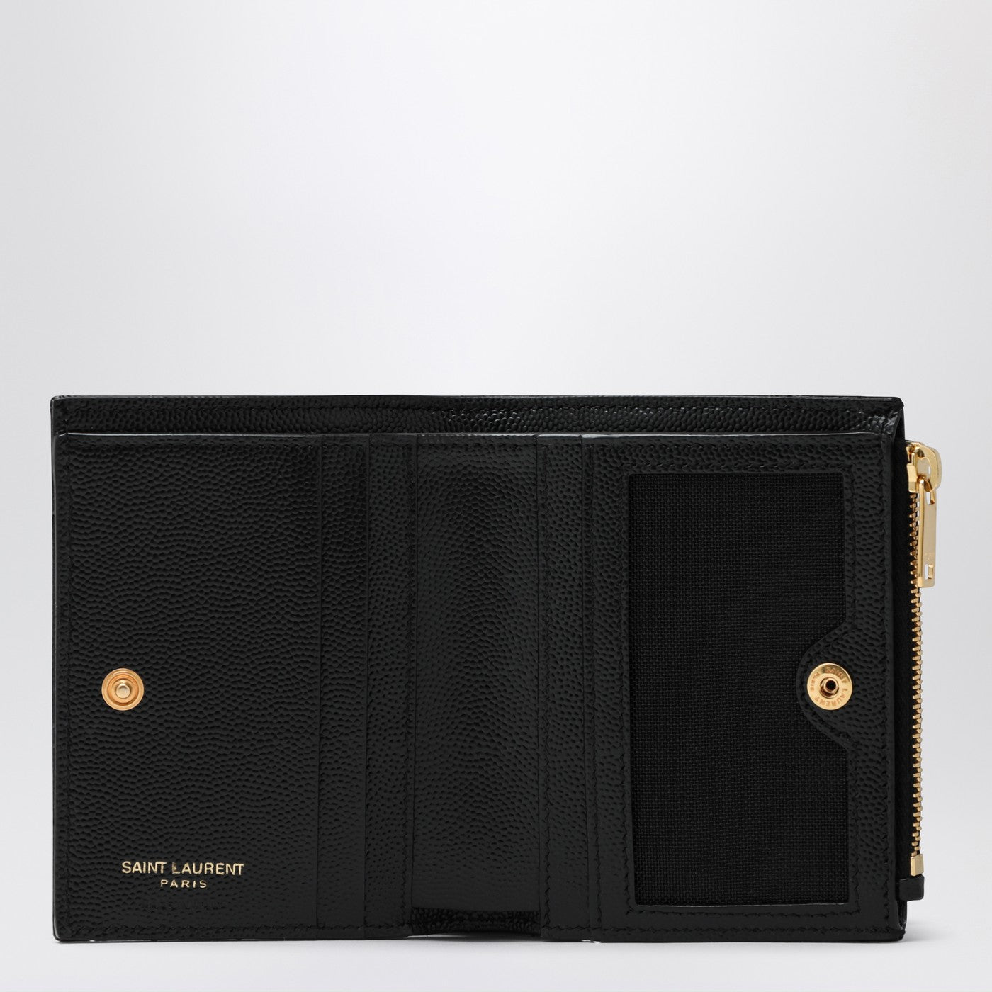 Black Cassandre matelassé bi-fold wallet