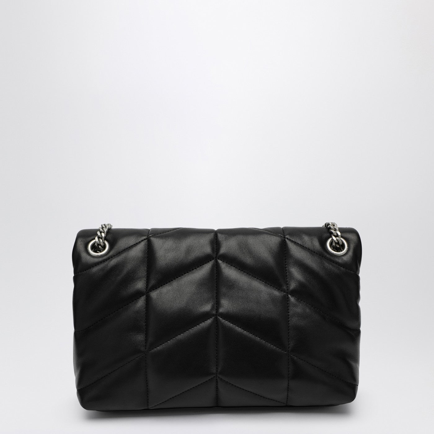 Kleine schwarze Loulou Puffer Tasche