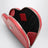 Borsa a tracolla Heart Embossed Croc corallo