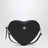 Borsa a tracolla Alexa Heart nera in PU con finish Saffiano
