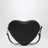 Borsa a tracolla Alexa Heart nera in PU con finish Saffiano