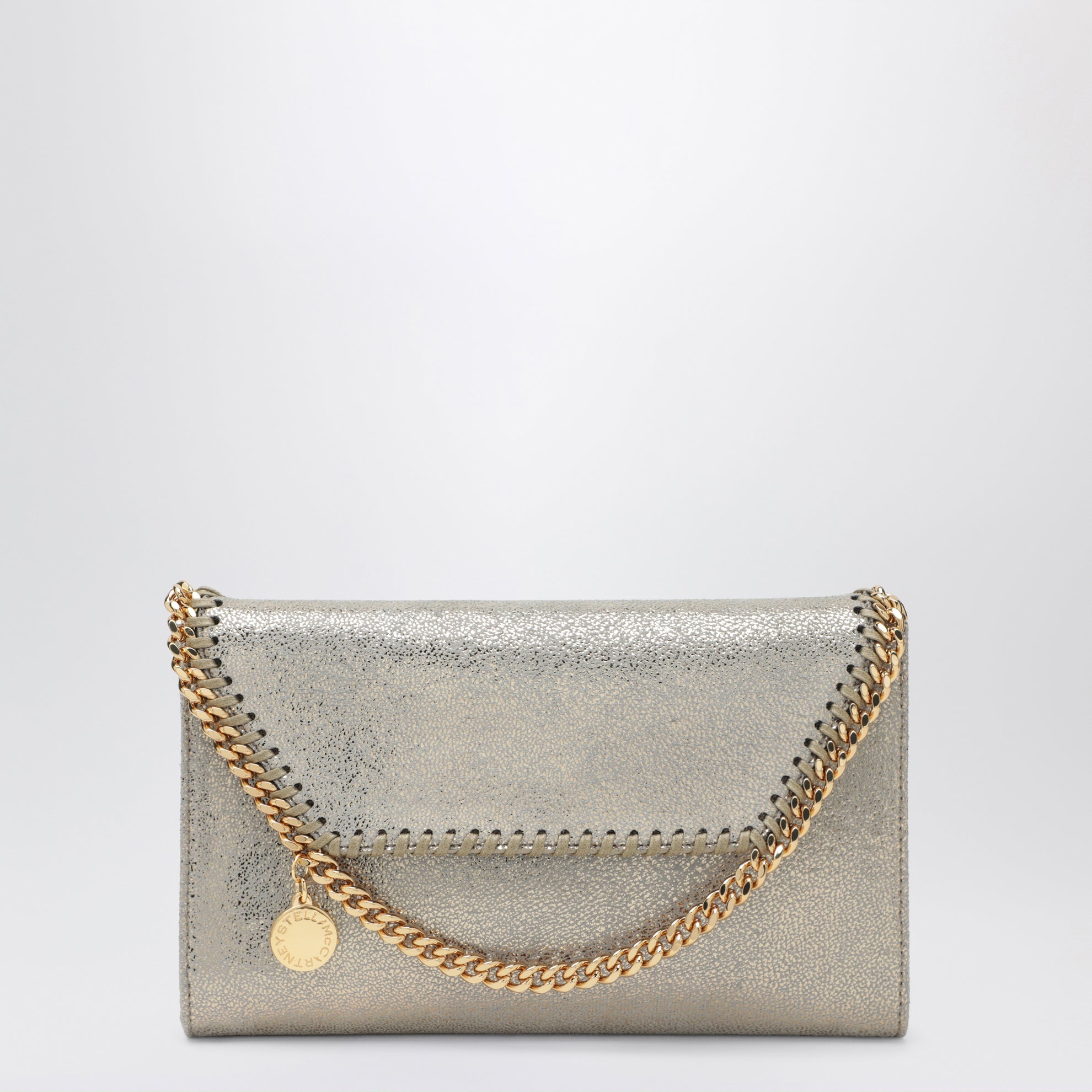 Falabella Kettenportemonnaie in Metallic-Pyrit