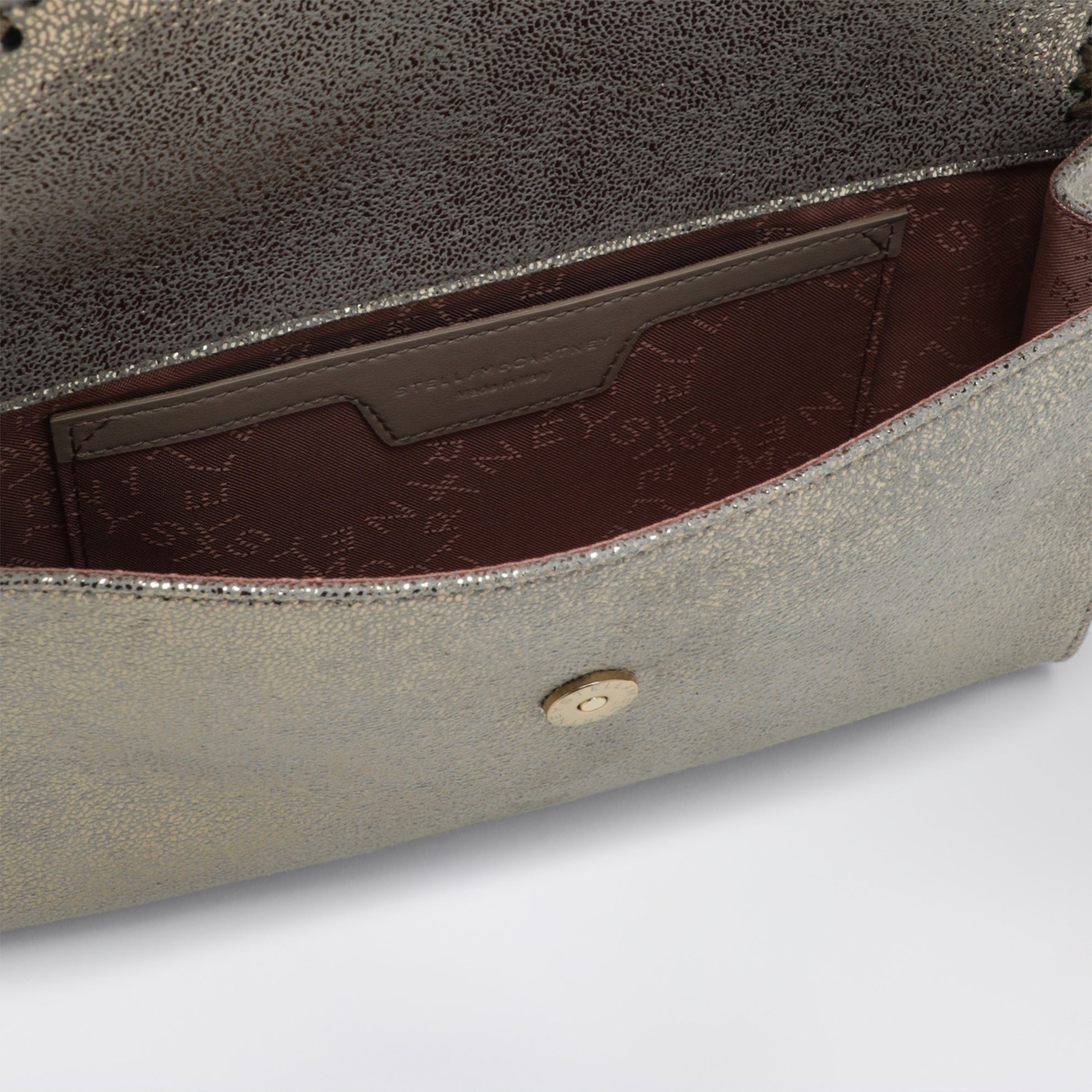 Falabella Kettenportemonnaie in Metallic-Pyrit