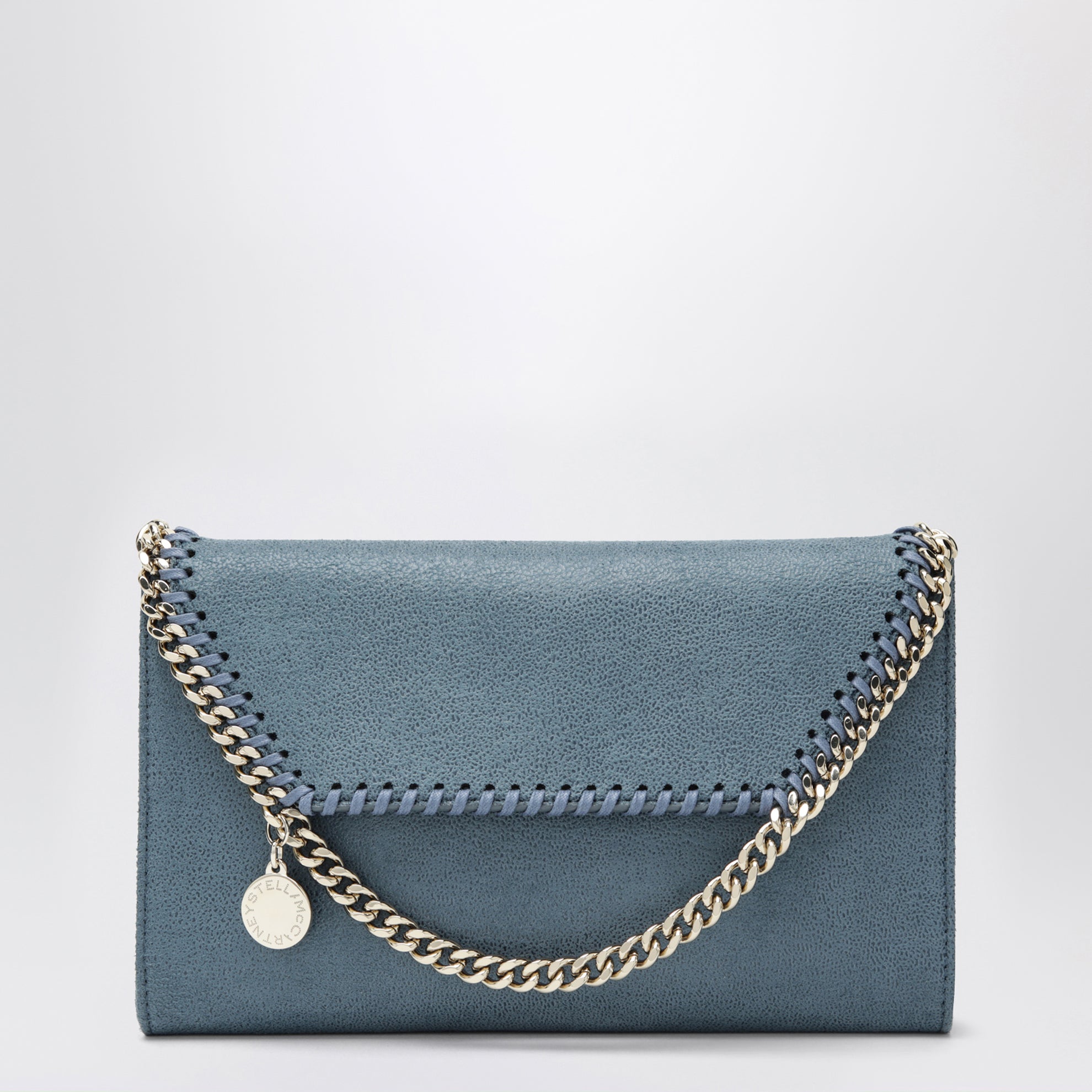 Light blue Falabella shoulder wallet bag