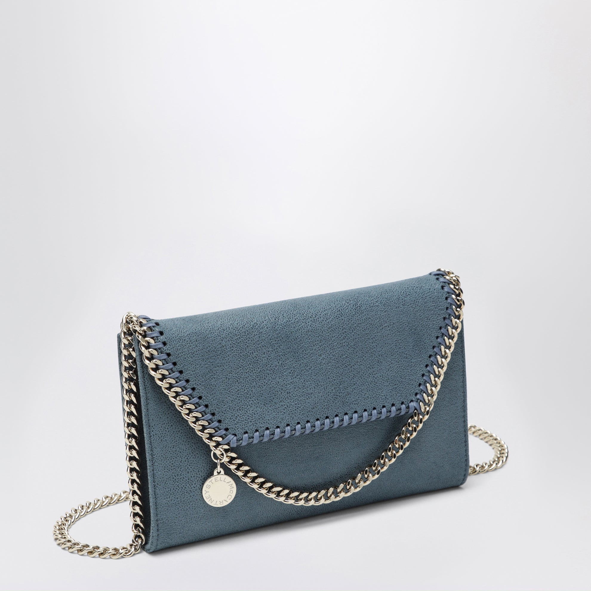 Light blue Falabella shoulder wallet bag