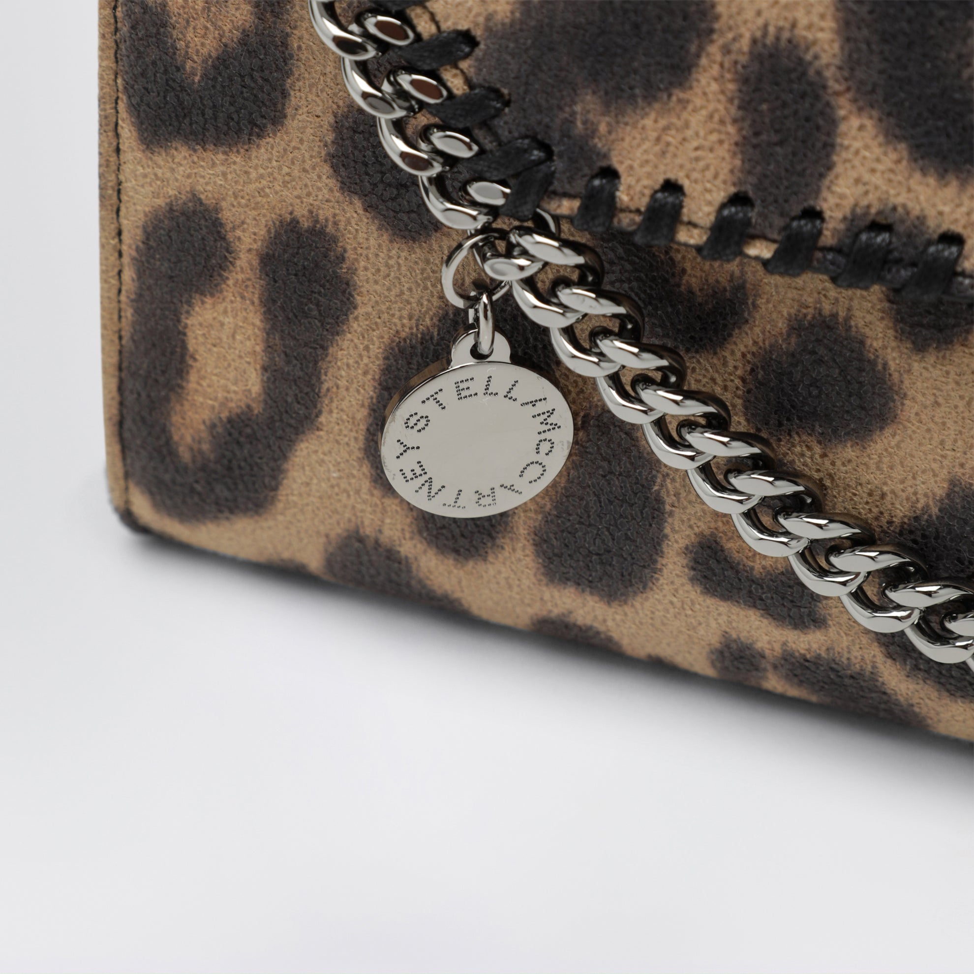 Falabella leopard-print crossbody wallet bag
