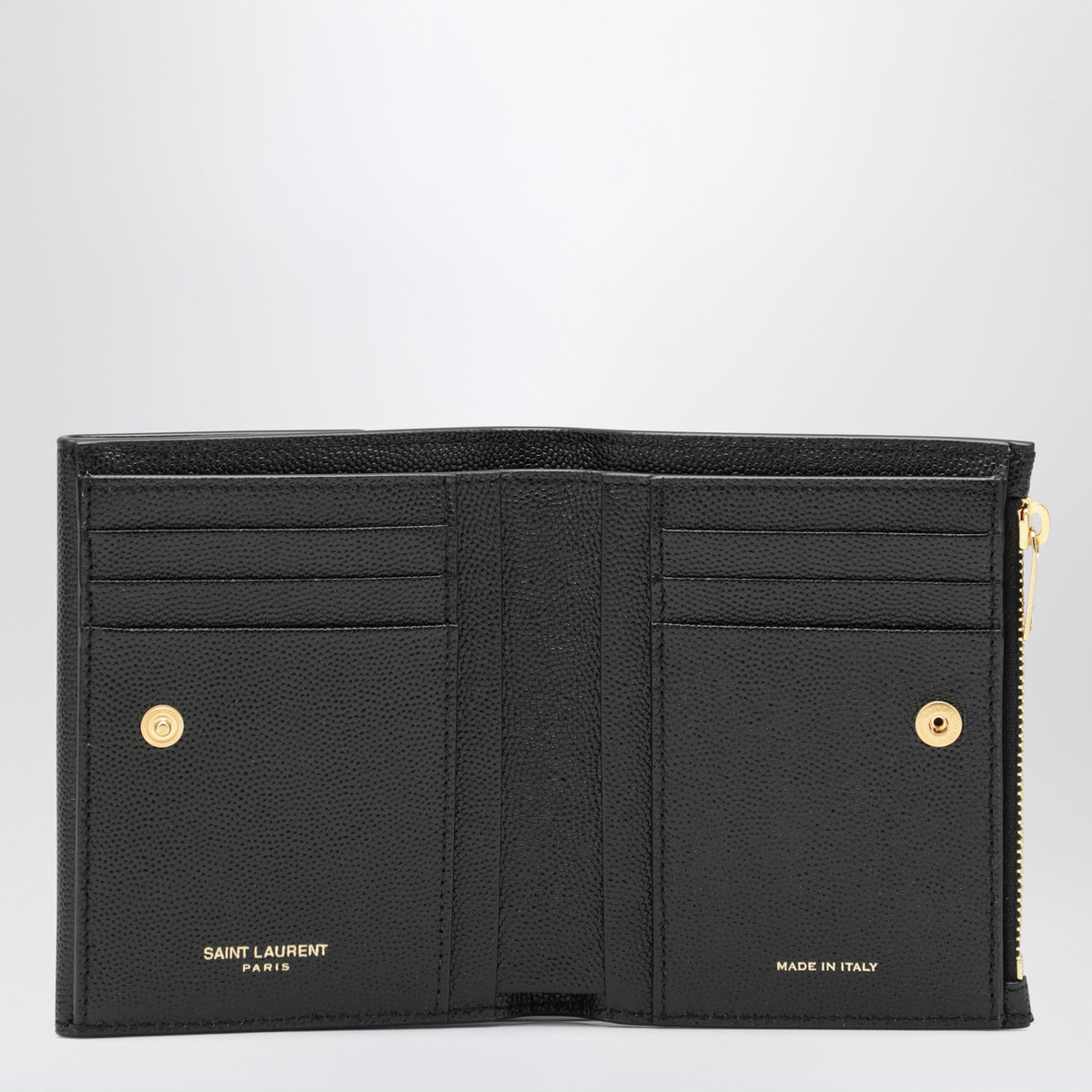 Portafoglio Uptown nero in pelle goffrata