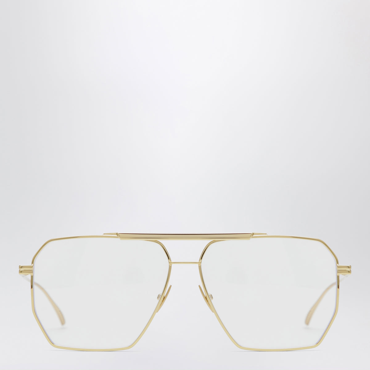 Bottega Veneta Classic Aviator sunglasses in gold metal | TheDoubleF