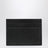 Cash black card holder in grained leather