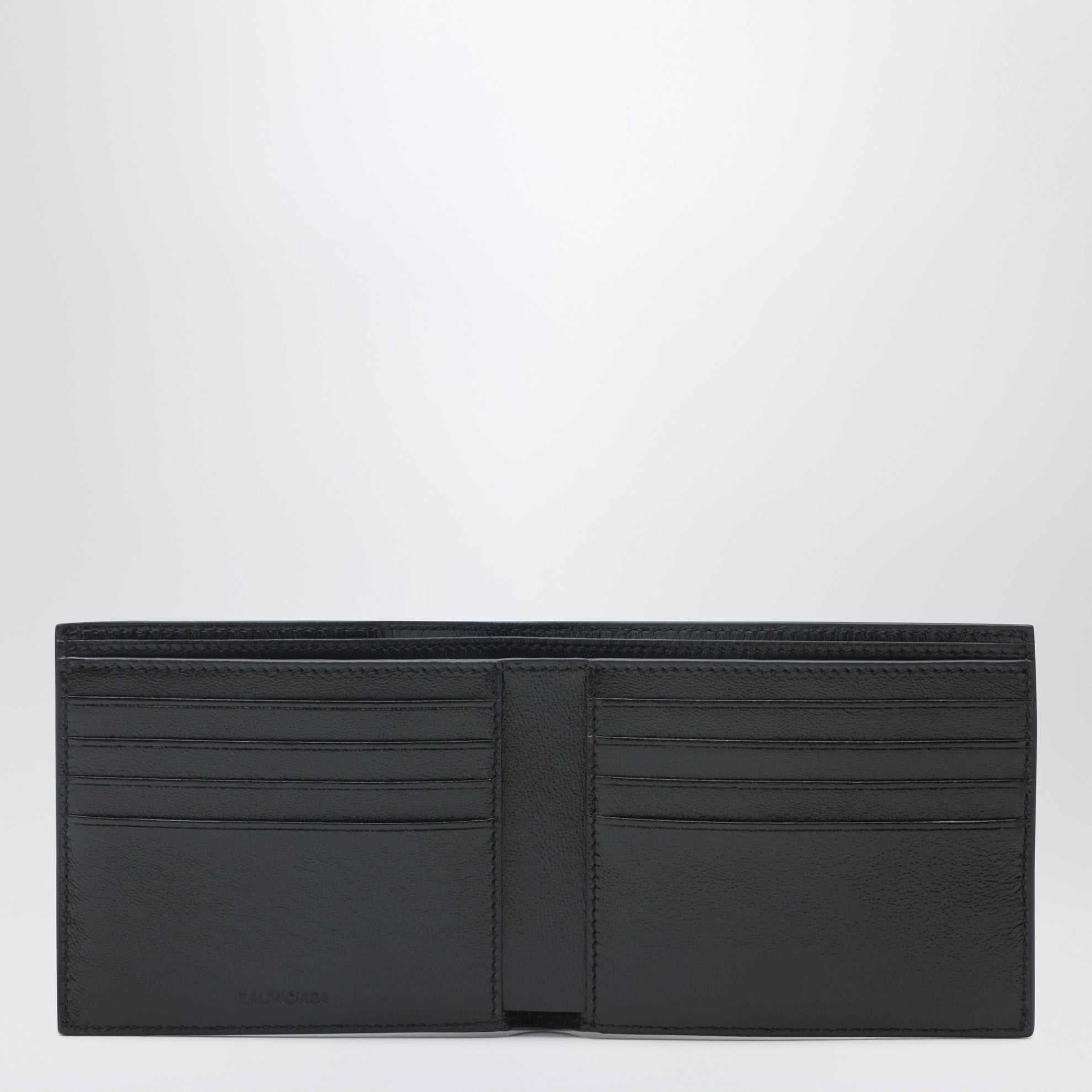Black horizontal wallet with logo