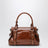 Borsa a mano media in pelle lucida color Palissandro