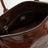 Large top-handle bag in glossy Palisander leather