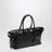 Borsa a mano in pelle lucida nera