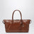 Borsa a mano in pelle lucida marrone