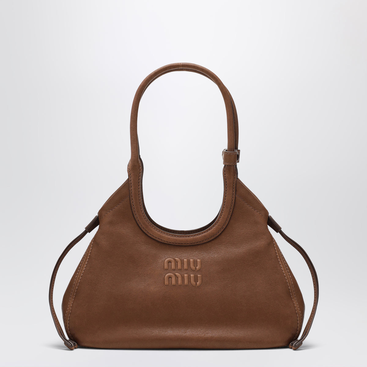 Oak-coloured Ivy shopping bag in leather