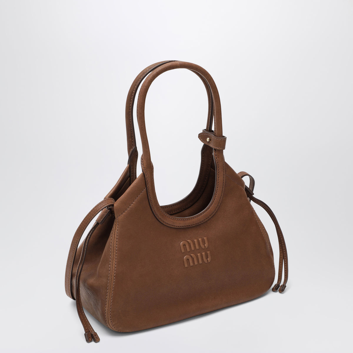 Oak-coloured Ivy shopping bag in leather
