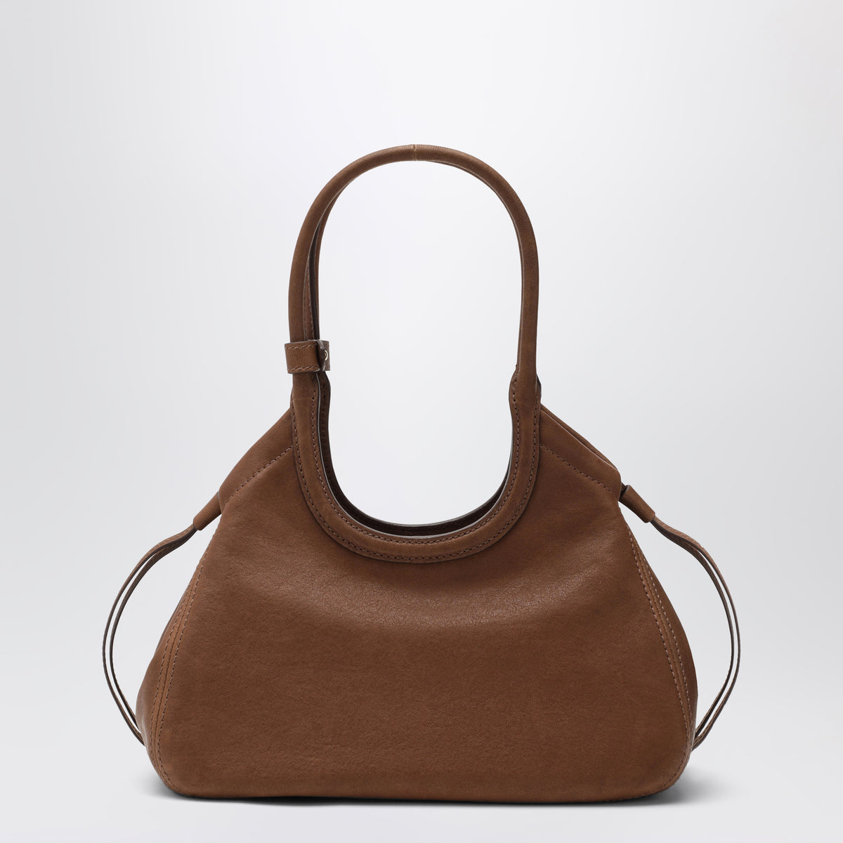 Oak-coloured Ivy shopping bag in leather