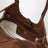 Oak-coloured Ivy shopping bag in leather