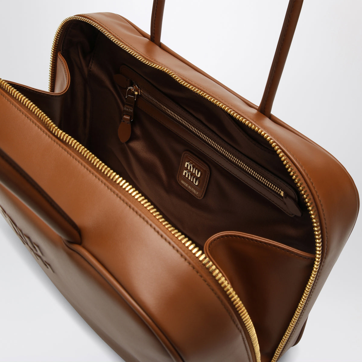 Sac Beau Large en cuir couleur Cognac