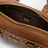 Sac Arcadie en cuir nappa Brandy avec clous