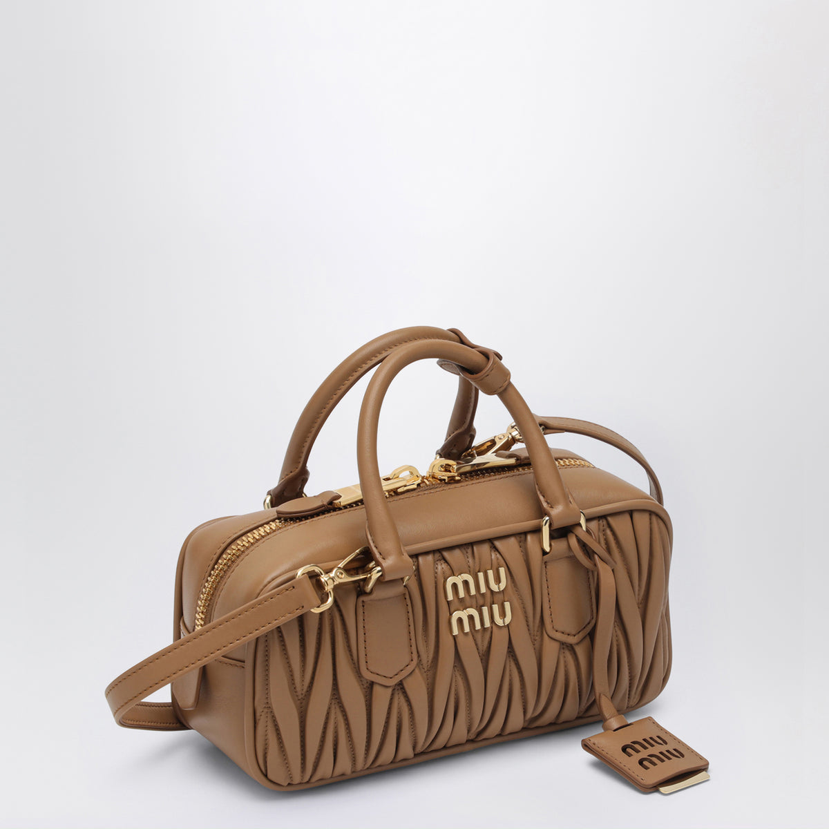 Borsa Arcadie color caramello in nappa matelassé