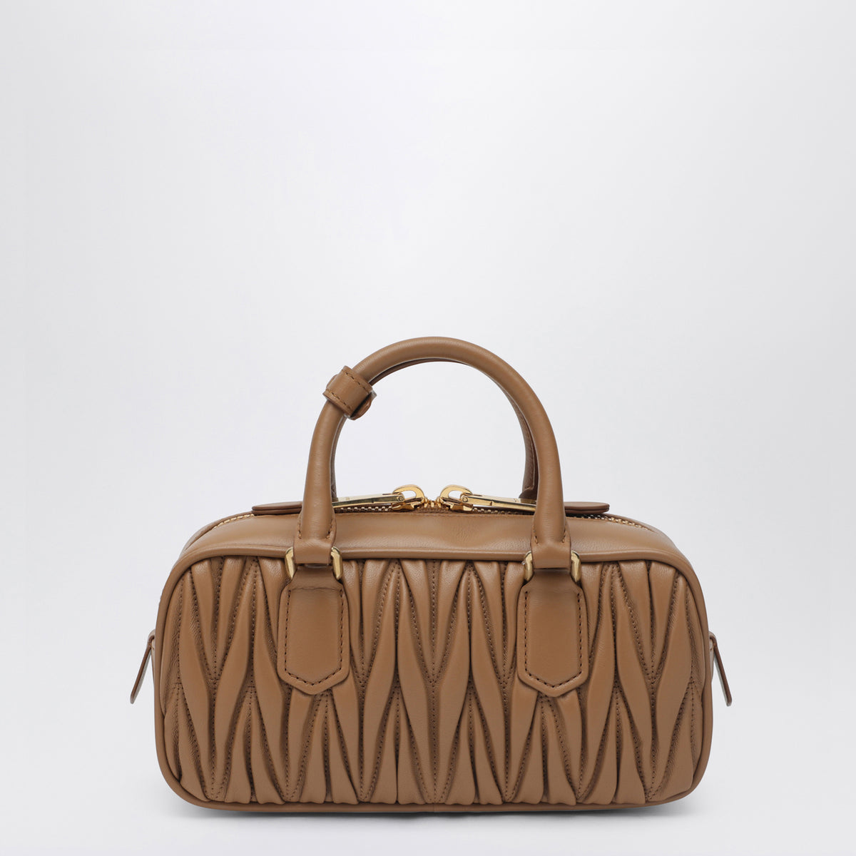 Borsa Arcadie color caramello in nappa matelassé