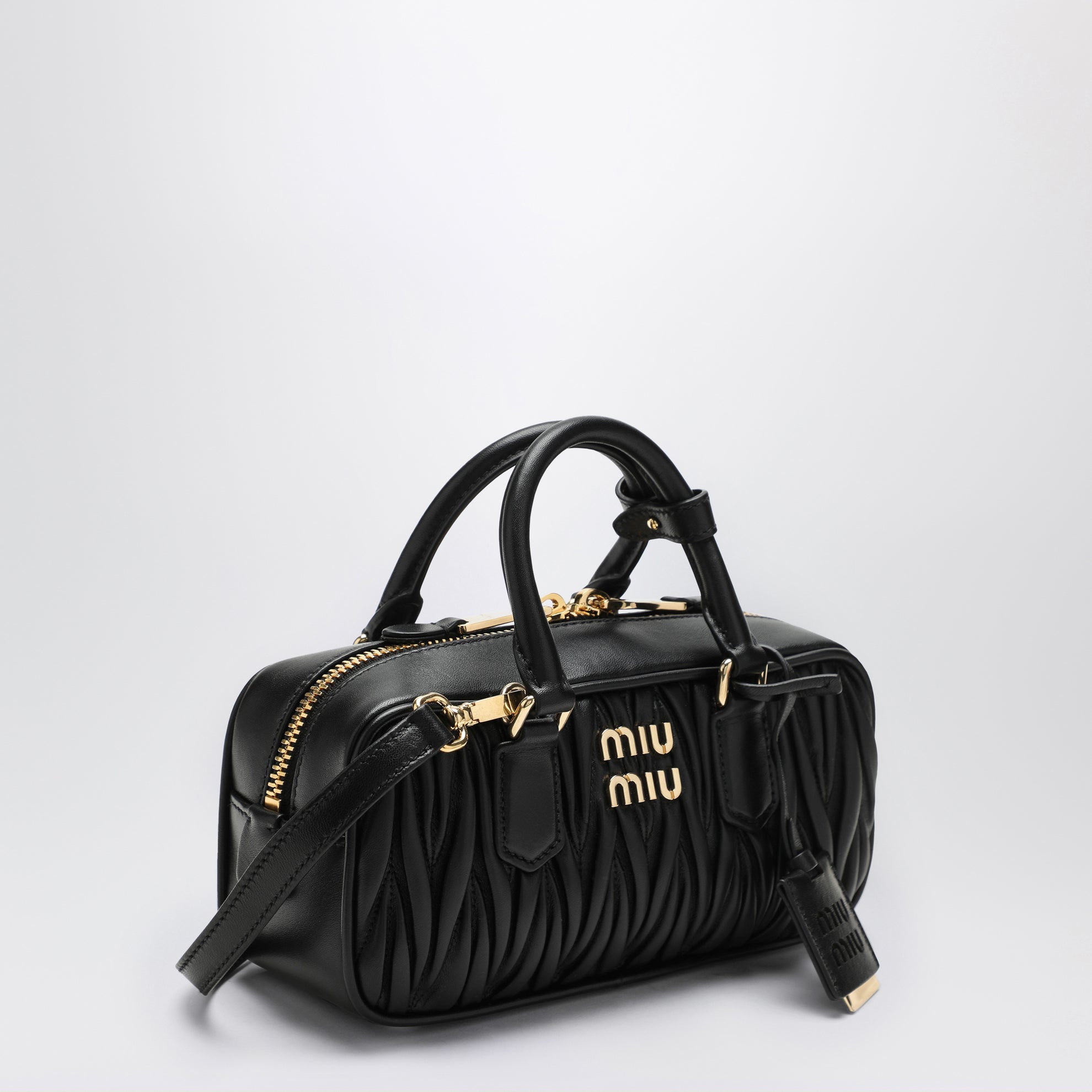 Borsa Arcadie nera in nappa matelassé