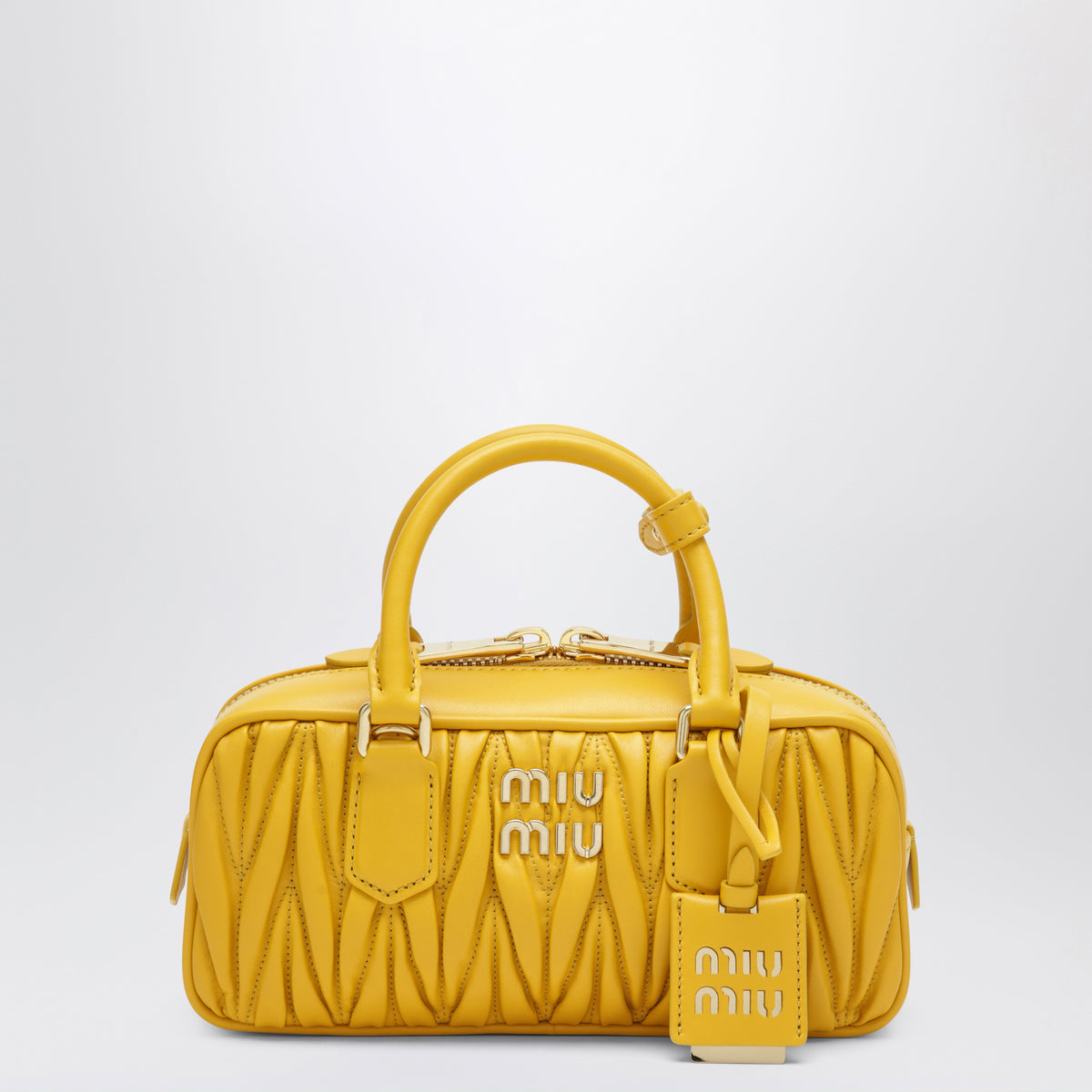 Borsa Arcadie gialla in nappa matelassé