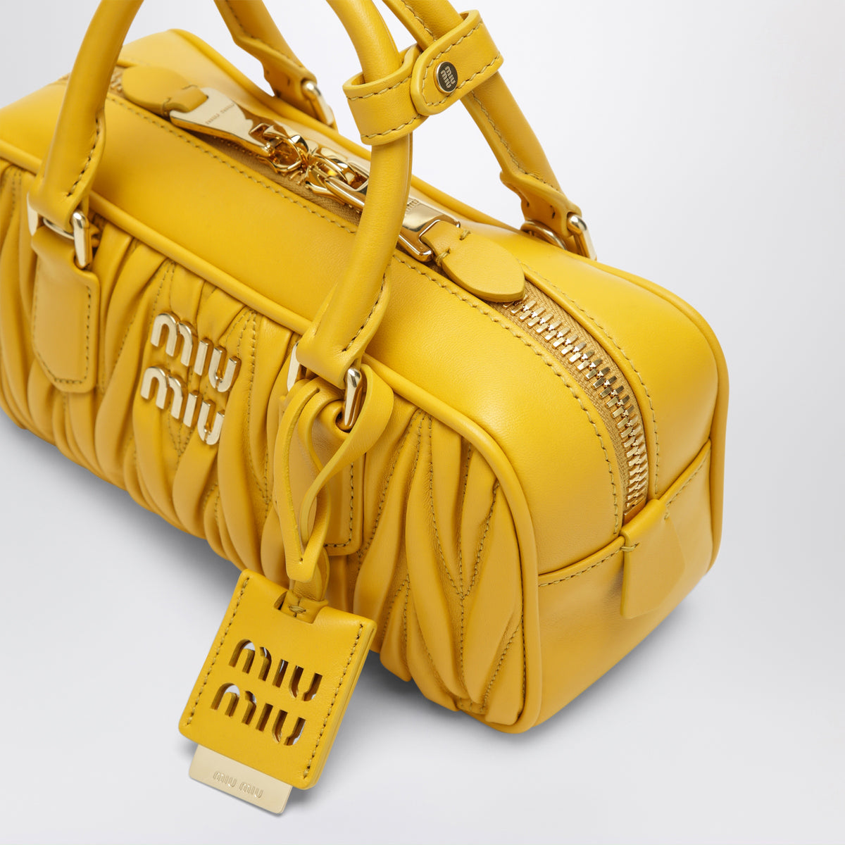 Borsa Arcadie gialla in nappa matelassé