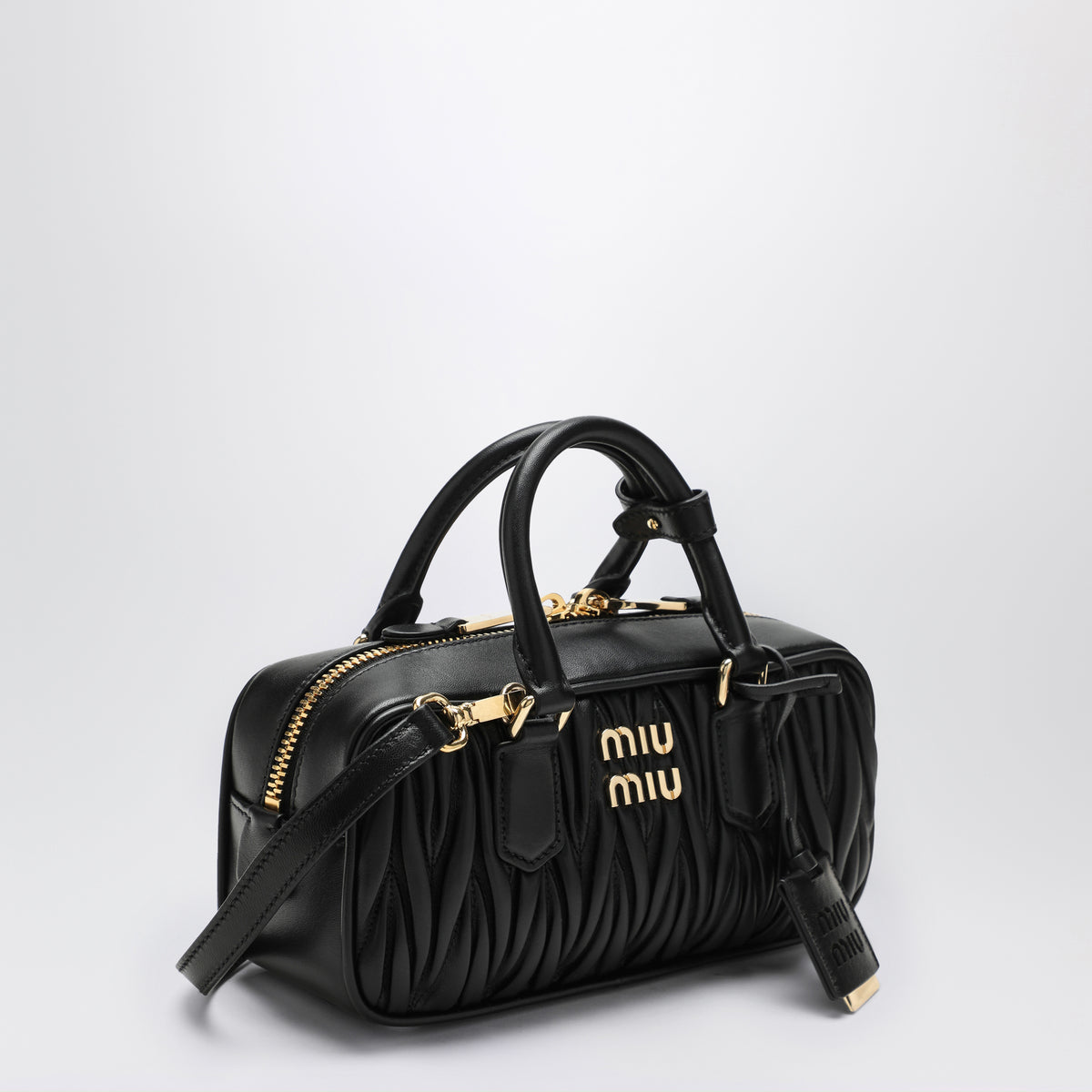 Schwarze Arcadie Tasche aus Matelassé-Nappaleder