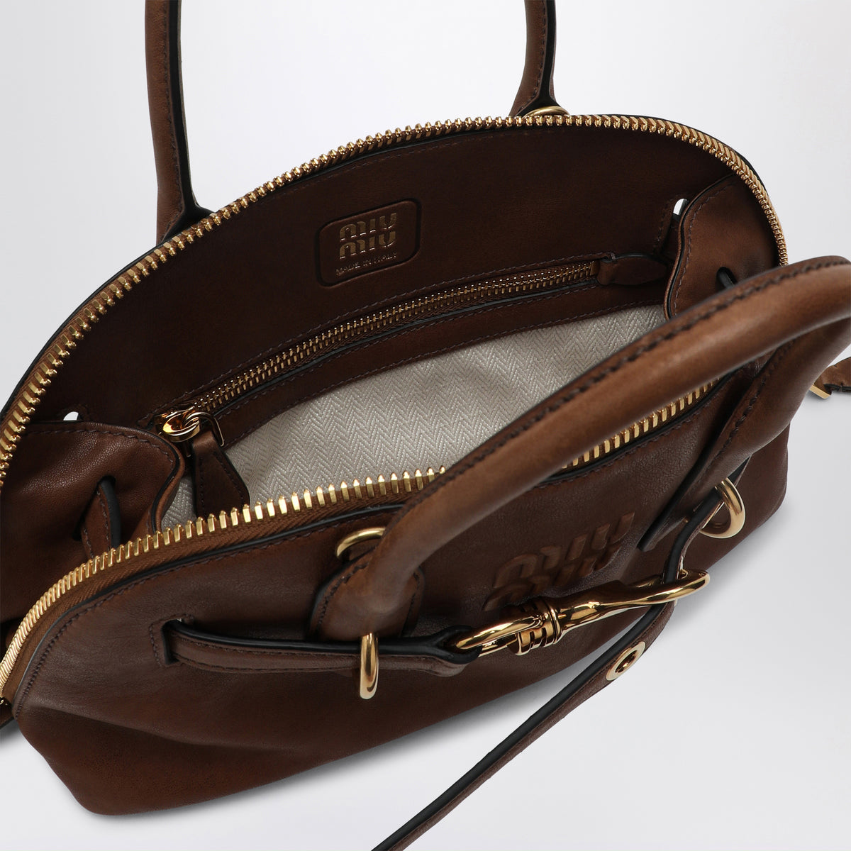 Borsa Aventure rovere in nappa