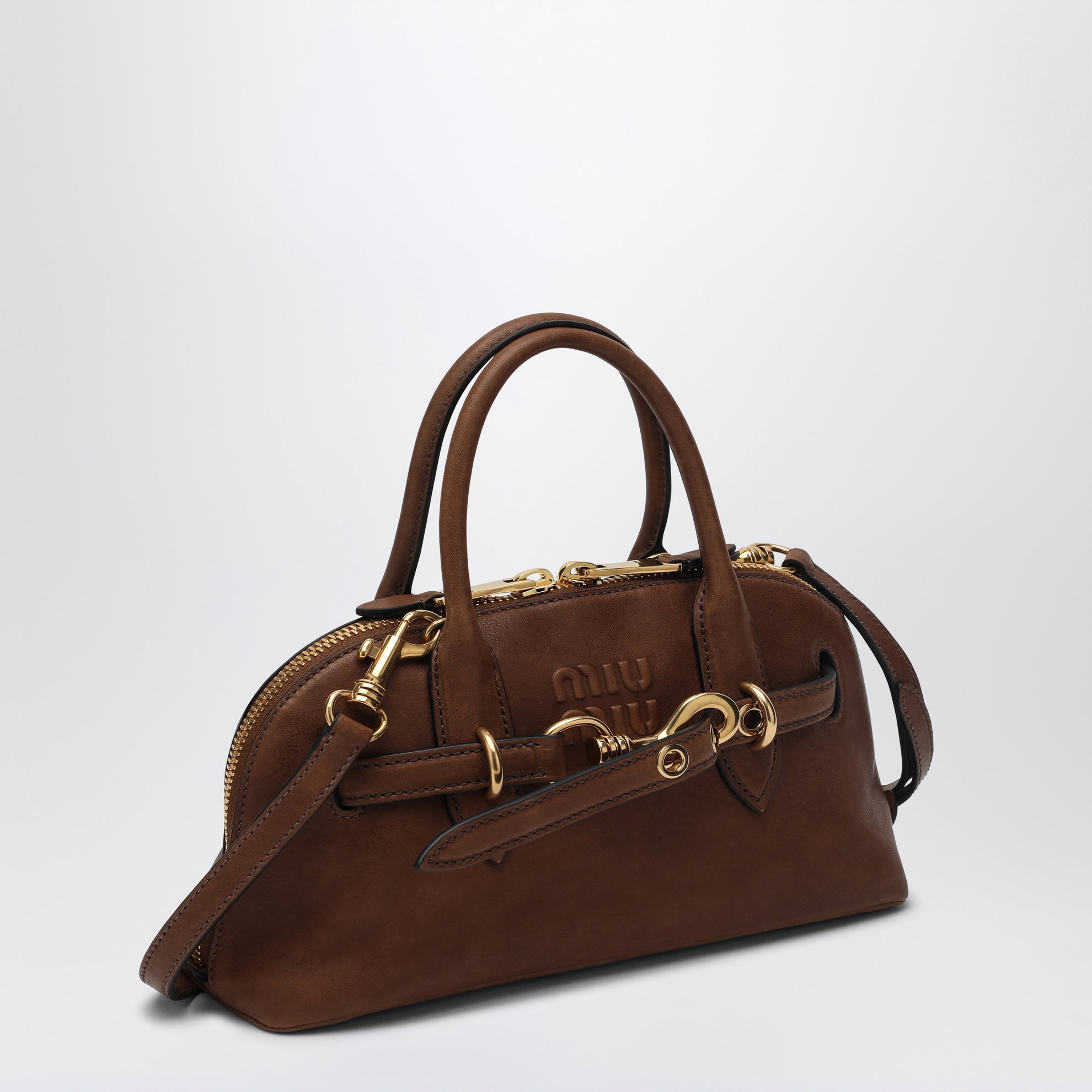 Petit sac Aventure en nappa couleur Rovere