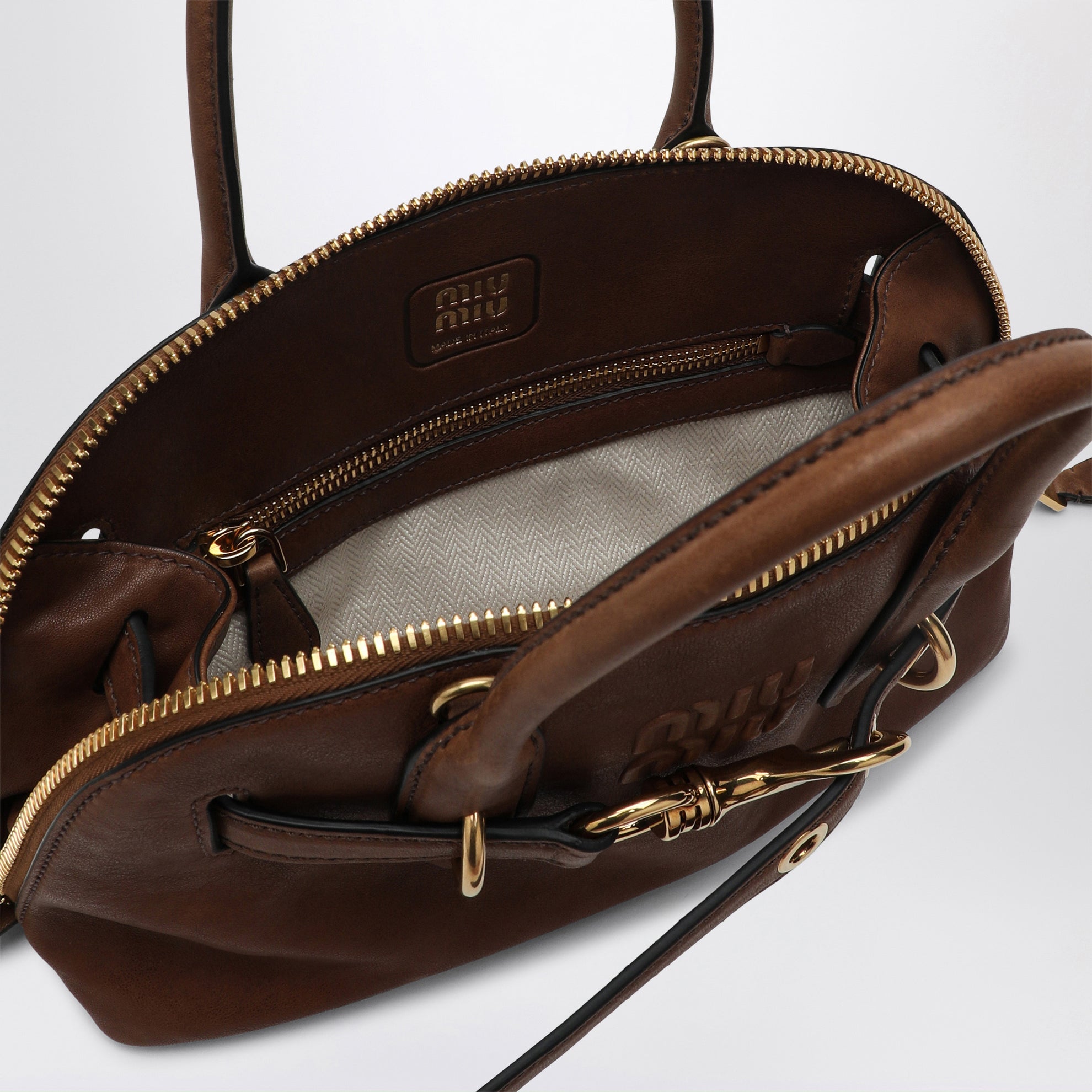 Petit sac Aventure en nappa couleur Rovere
