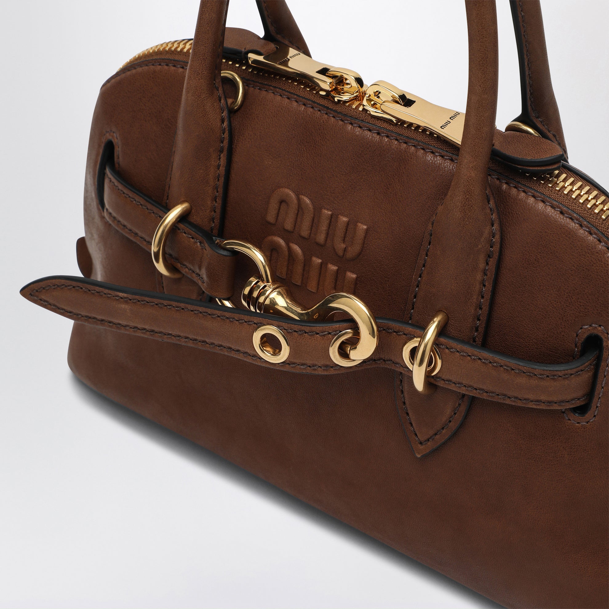 Petit sac Aventure en nappa couleur Rovere