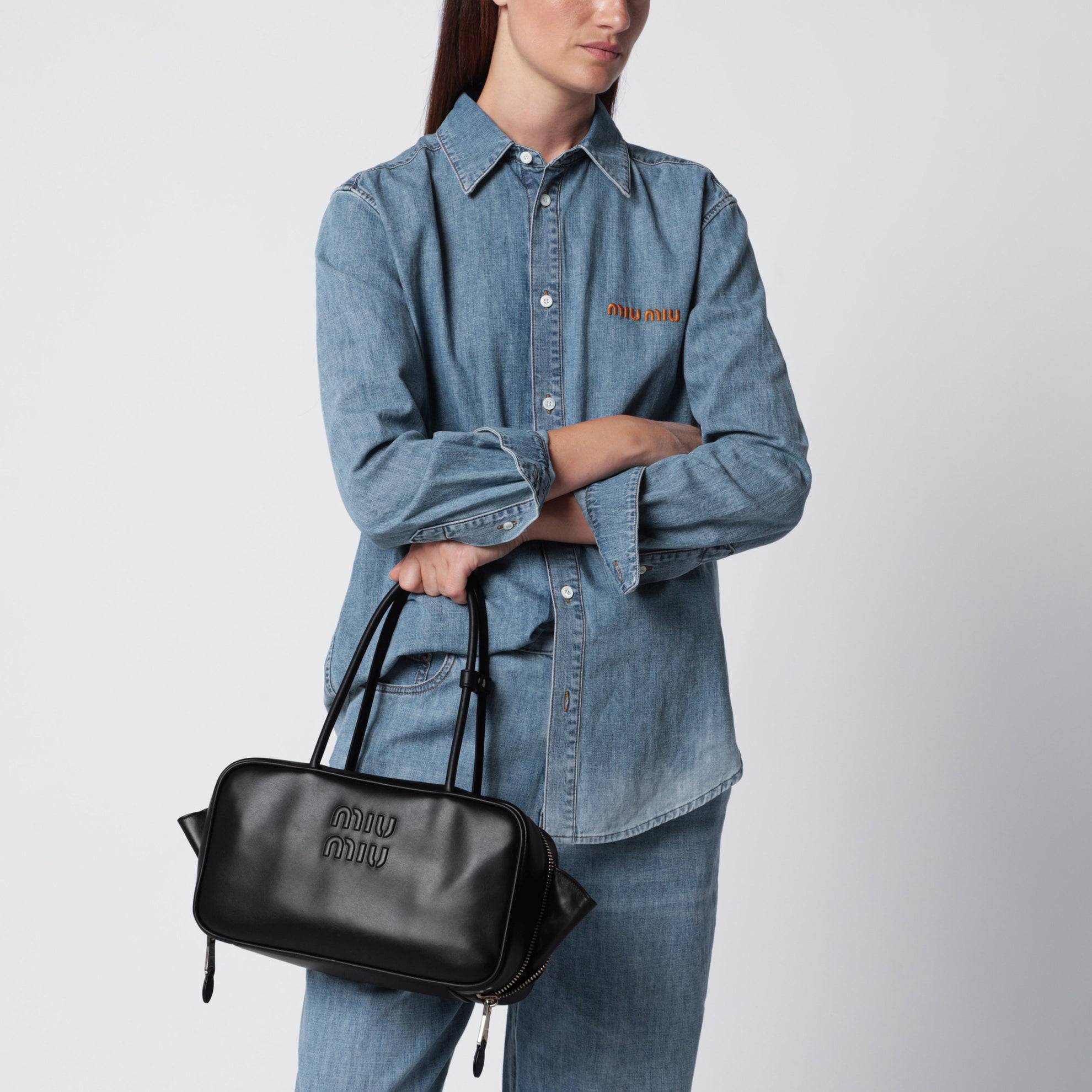 Sac Beau Medium en cuir noir