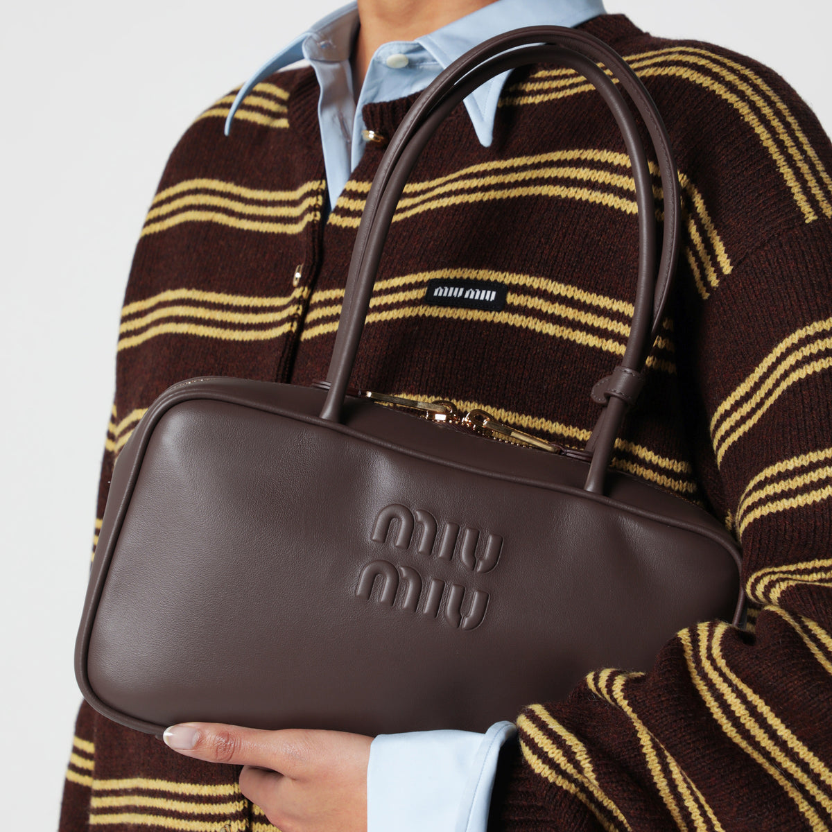 Borsa Beau Medium in pelle color Radica