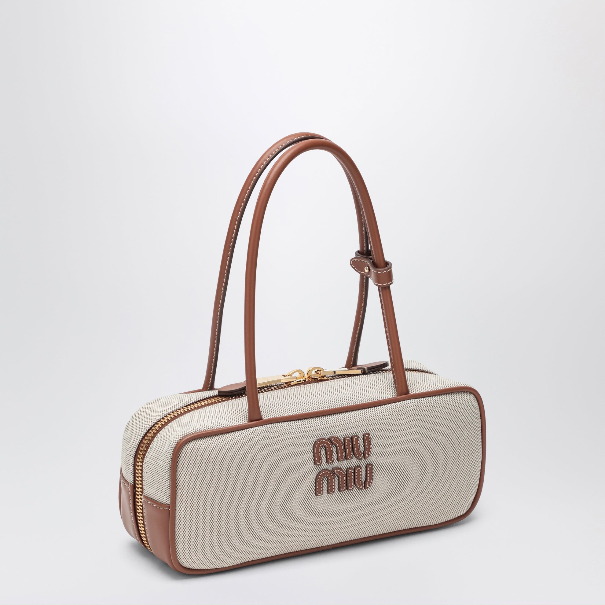 Kleine Beau Tasche aus Canvas und Leder