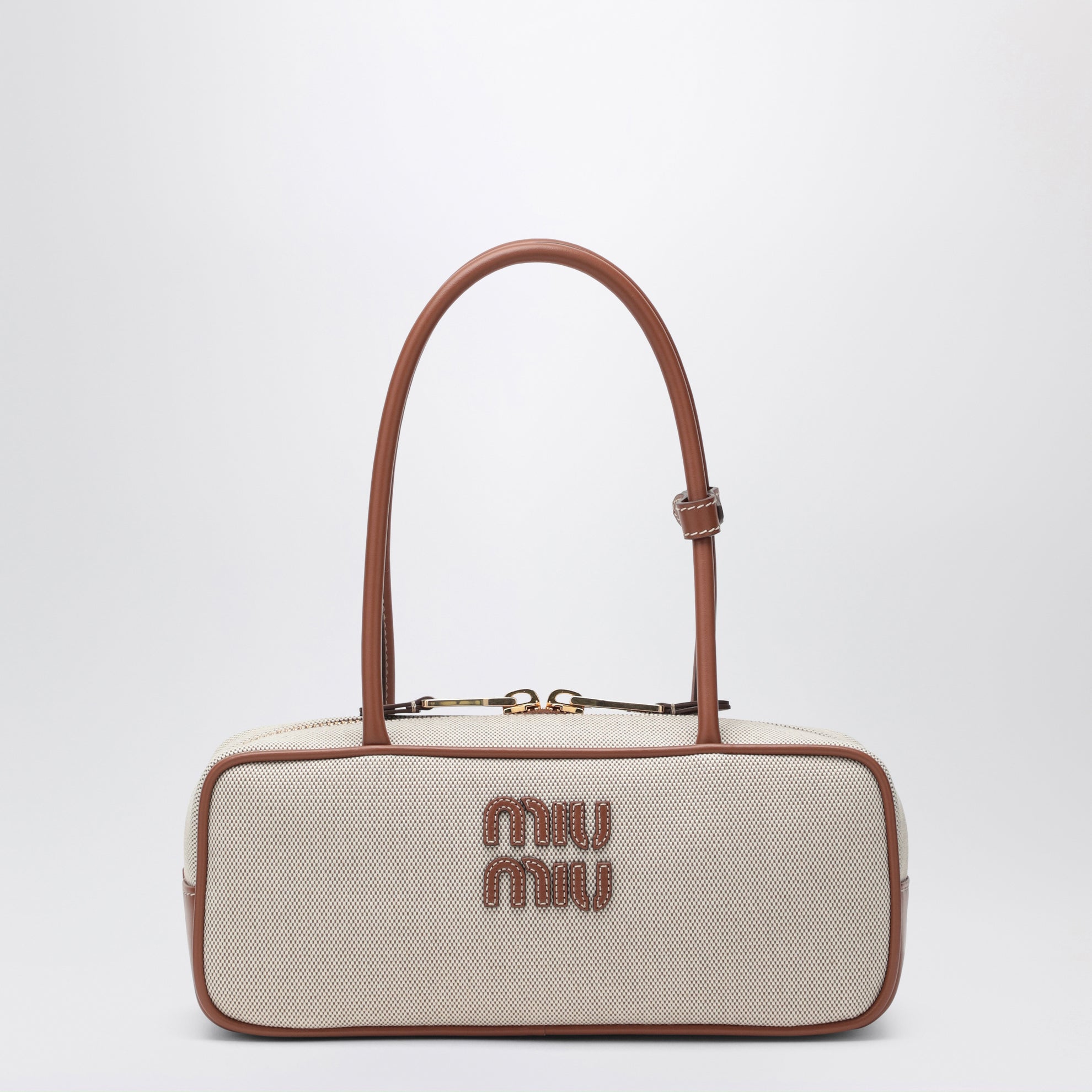 Borsa Beau piccola in canvas e pelle