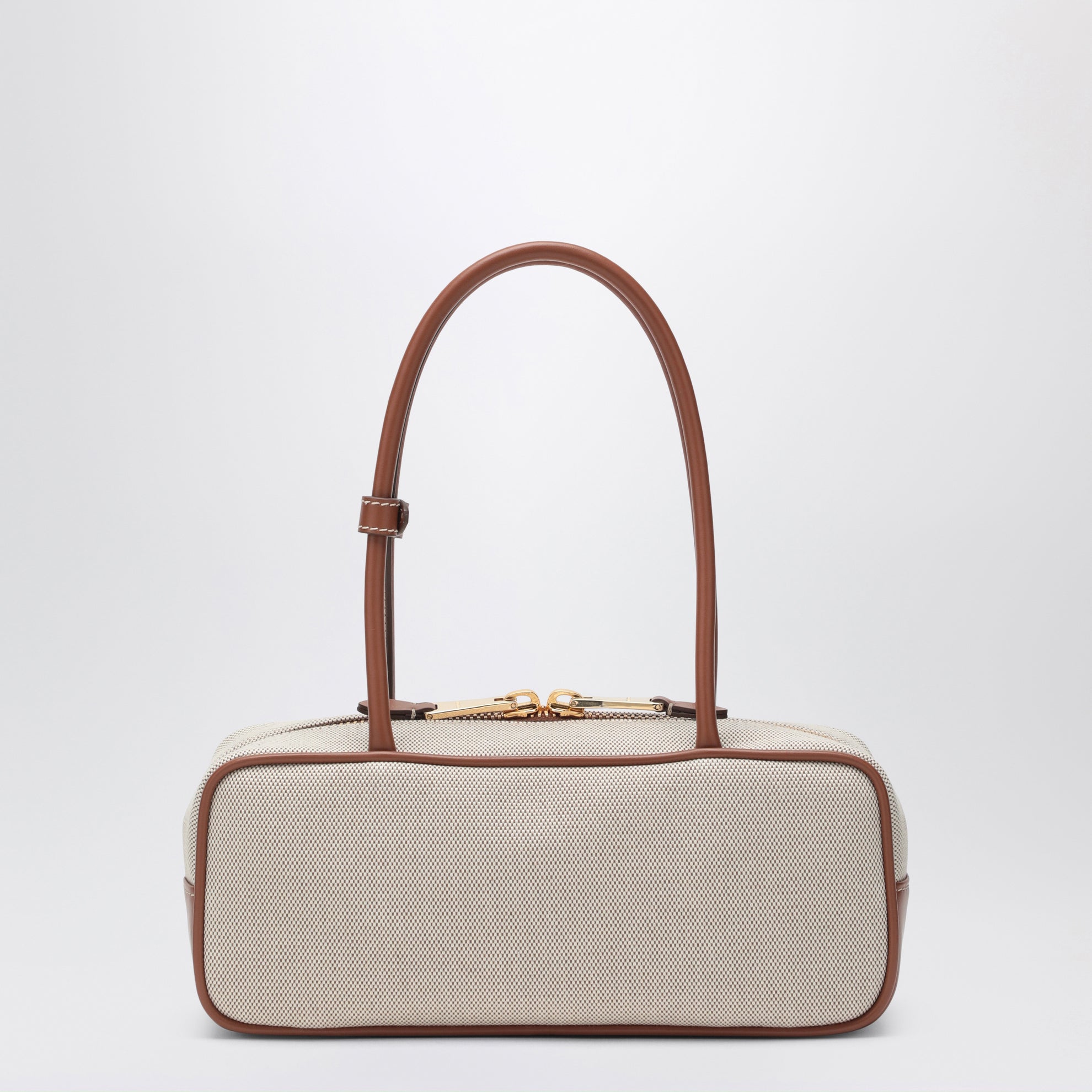 Borsa Beau piccola in canvas e pelle