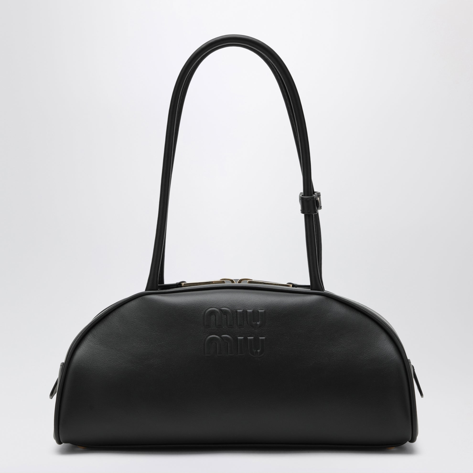 Borsa Beau media in pelle nera