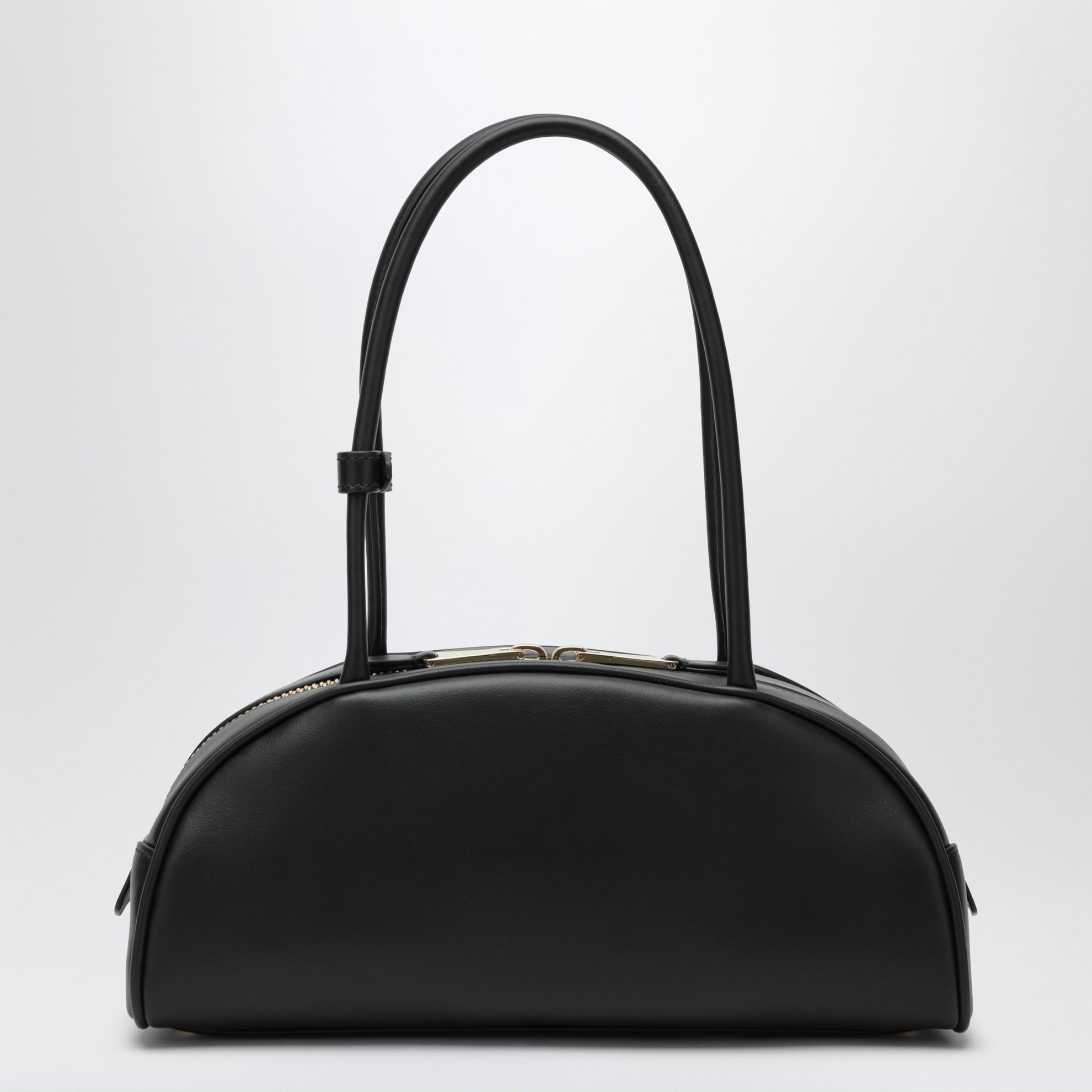 Borsa Beau media in pelle nera