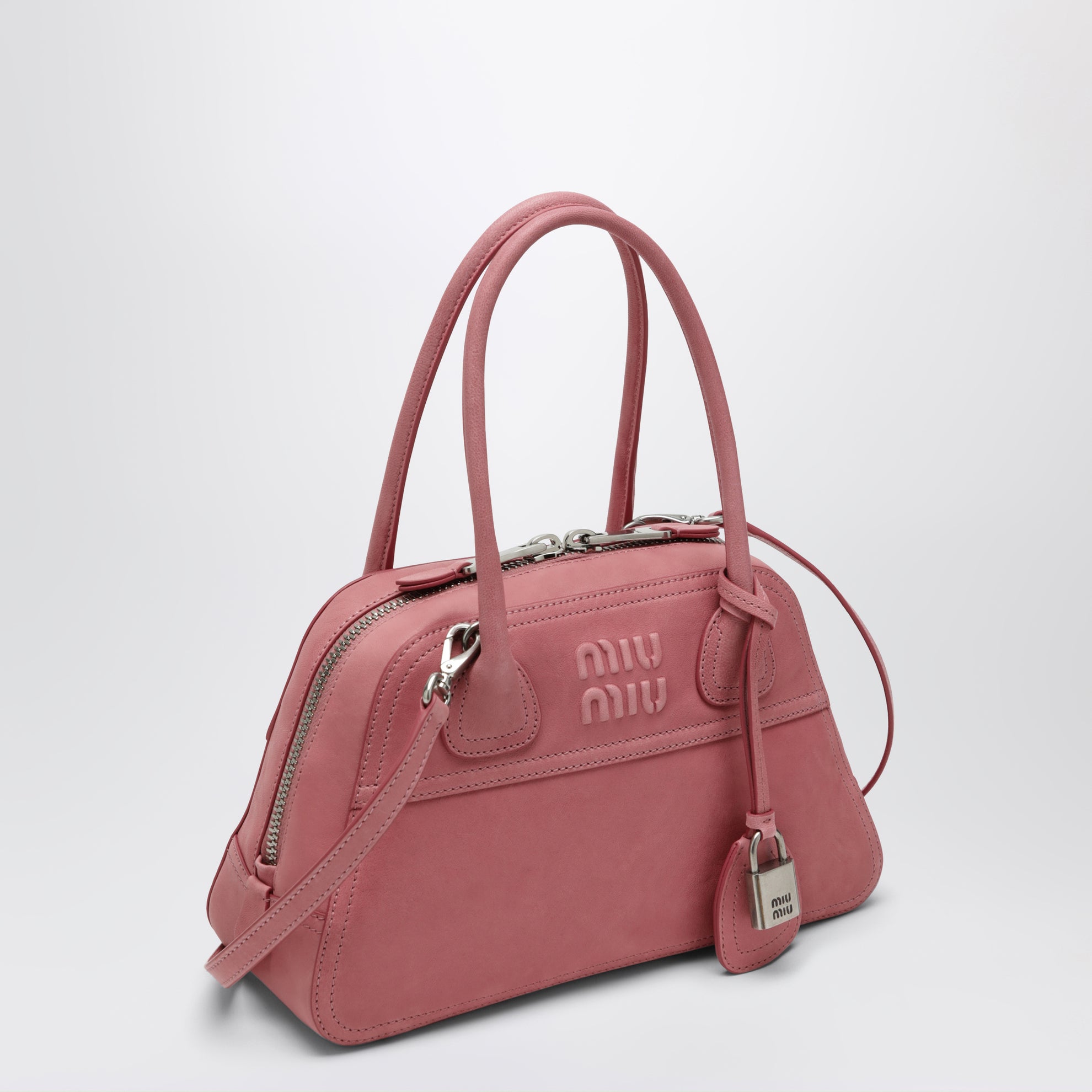 Begonia Pink Vivant small nappa leather bag