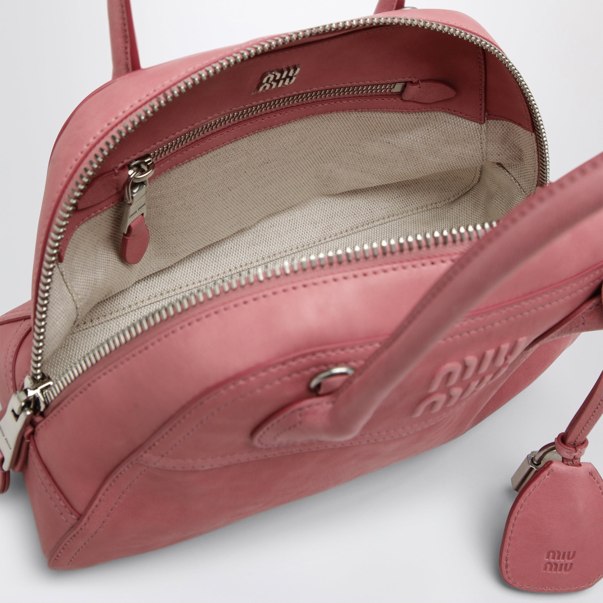 Begonia Pink Vivant small nappa leather bag