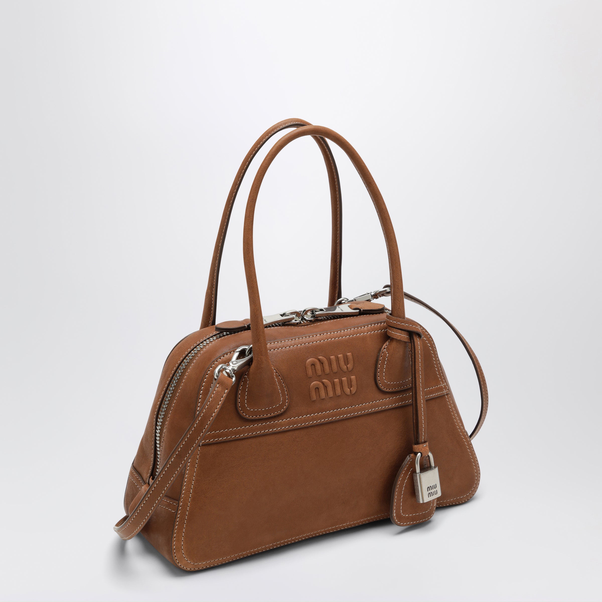 Miu Miu Caramel Vivant small nappa leather bag | TheDoubleF
