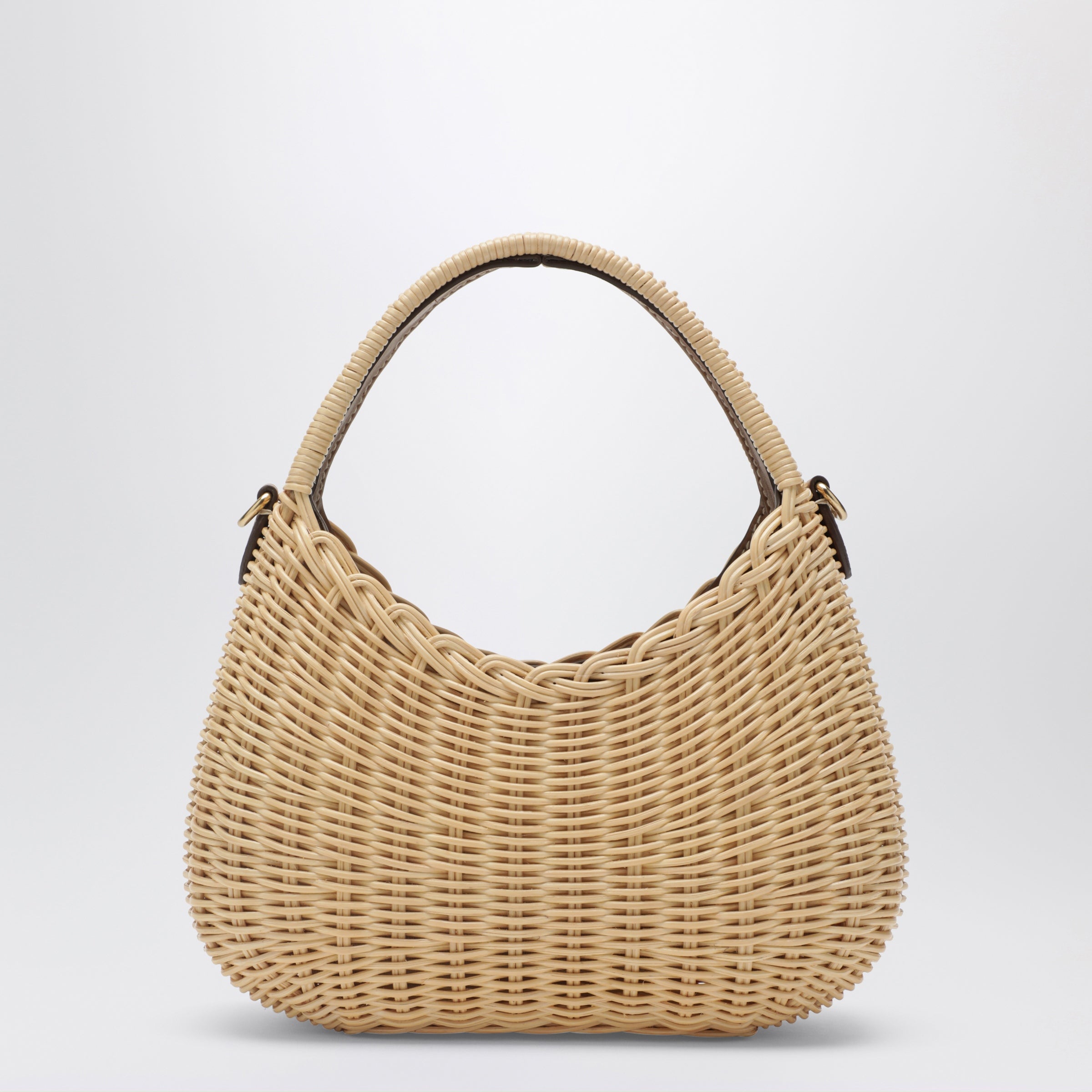 Miu Miu Wander handbag in natural/caramel wicker | TheDoubleF