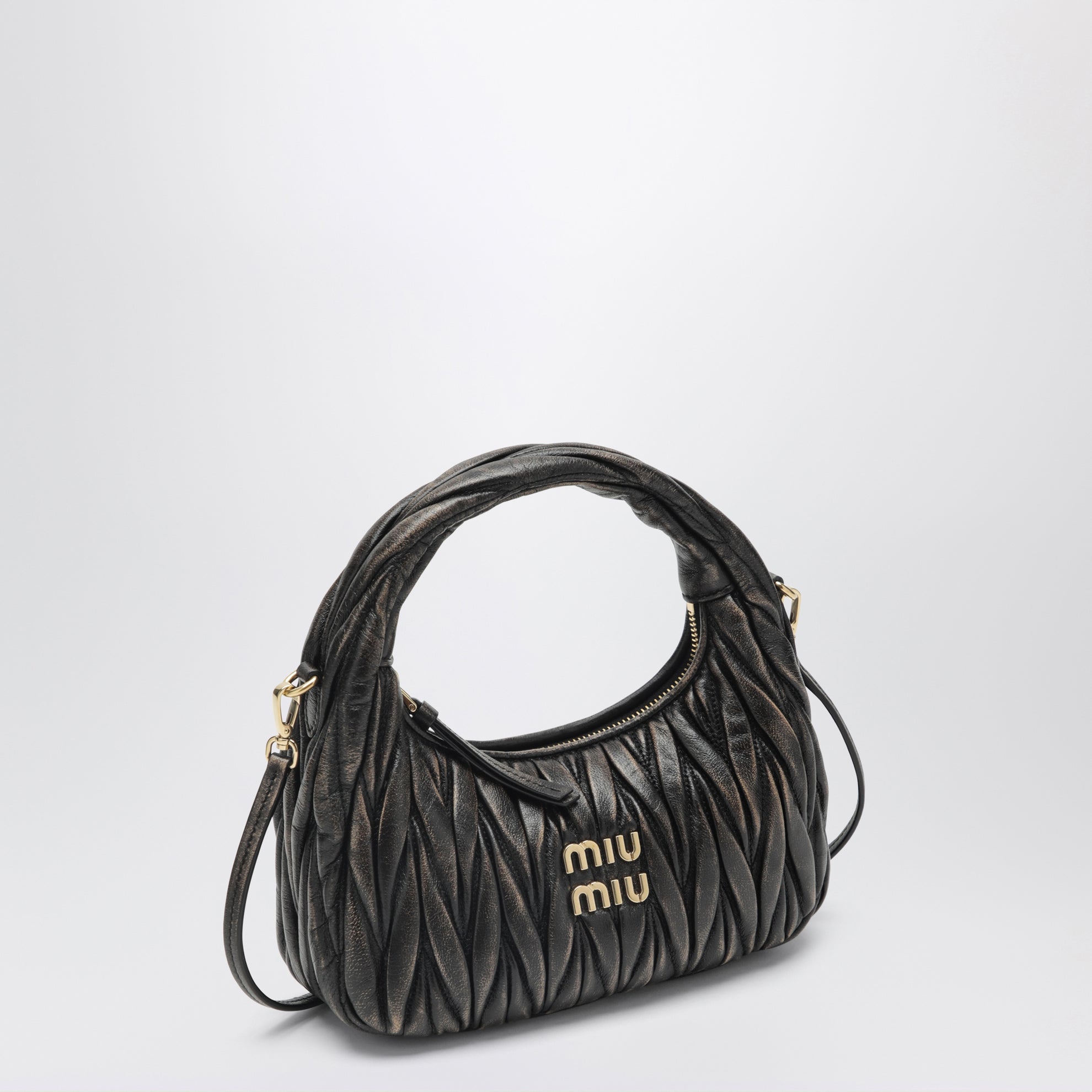 Coffee Wander Tasche aus gestepptem Nappaleder